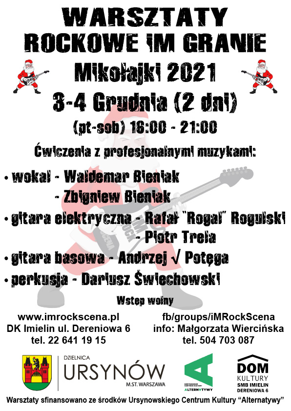 Warsztaty Rockowe iM Granie - Mikołajki 2021